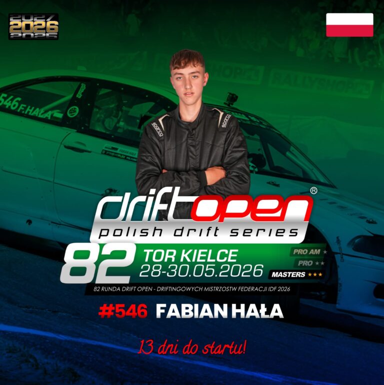 14-latek z&nbsp;powiatu kamieńskiego podbija świat driftingu. Fabian Hała w&nbsp;klasie MASTERS