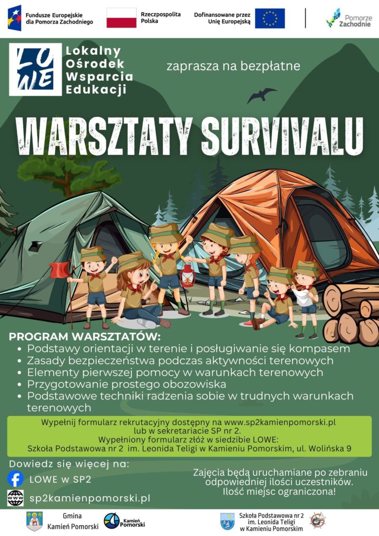 Bezpłatne Warsztaty Survivalu w&nbsp;Kamieniu Pomorskim. Zapisz się, zanim zabraknie miejsc!