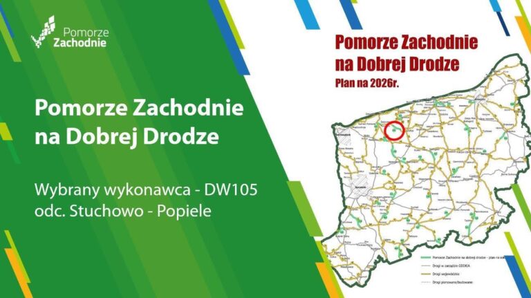 Wybrany wykonawca przebudowy DW105 Stuchowo-Popiele
