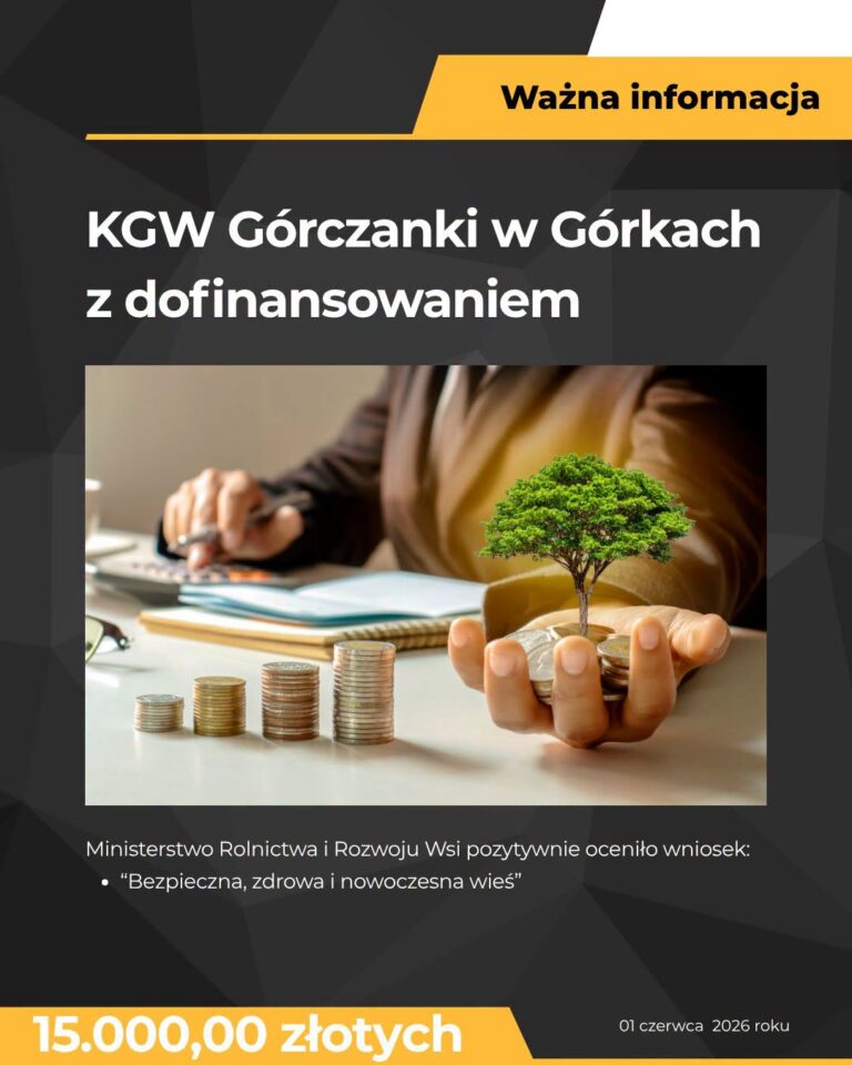 KGW Górczanki z&nbsp;dofinansowaniem z&nbsp;programu „Aktywna Wieś”. W&nbsp;Górkach pojawi się ogólnodostępny defibrylator AED