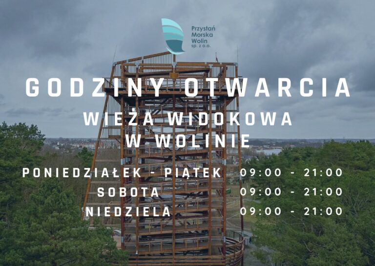 Wieża widokowa w&nbsp;Parku Miejskim w&nbsp;Wolinie czynna dłużej