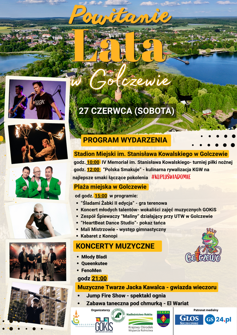 Powitanie Lata w&nbsp;Golczewie już 27 czerwca. Na&nbsp;plaży czeka całodniowy program atrakcji