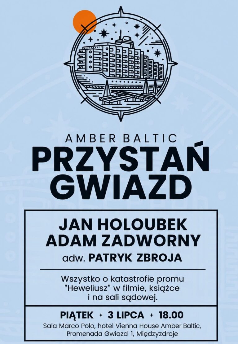 Katastrofa „Jana Heweliusza”. Spotkanie w&nbsp;Międzyzdrojach z&nbsp;udziałem prawnika Patryka Zbroi