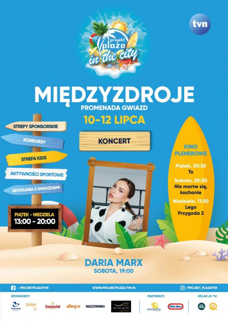 Projekt Plaża TVN wraca do Międzyzdrojów. Dwa wydarzenia i weekend pełen atrakcji 1 PP2026 Plakat B2 2 Mie╠Edzyzdroje CITY v2 Obszar roboczy 1