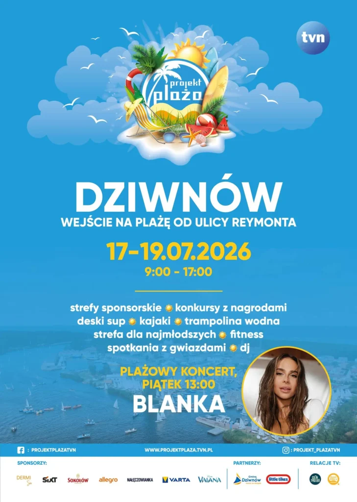 Projekt Plaża TVN zawita do Dziwnowa. Trzy dni wakacyjnych atrakcji i koncert Blanki 1 WEBP FREE 1620