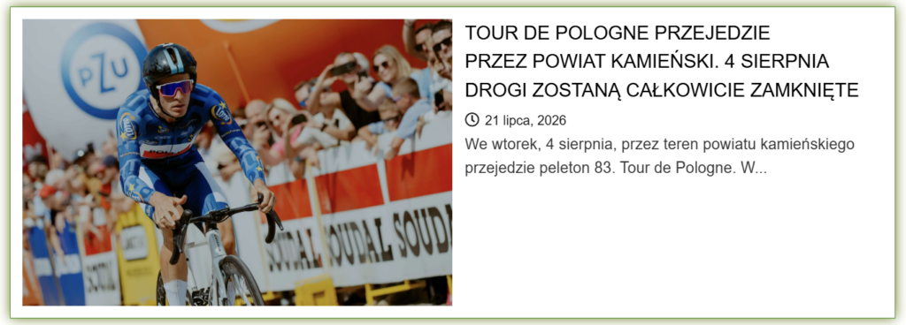 Tour de Pologne przejedzie przez powiat kamieński. Policja ostrzega przed zamknięciami dróg 2 image 37