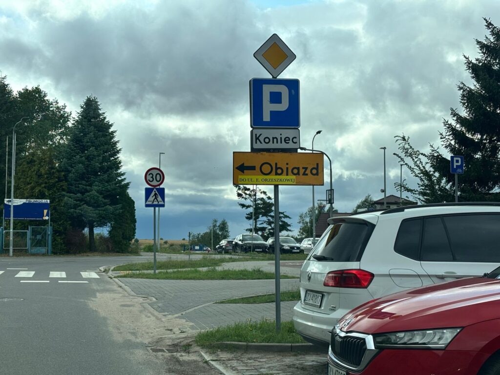 orzeszkowej objazd 2