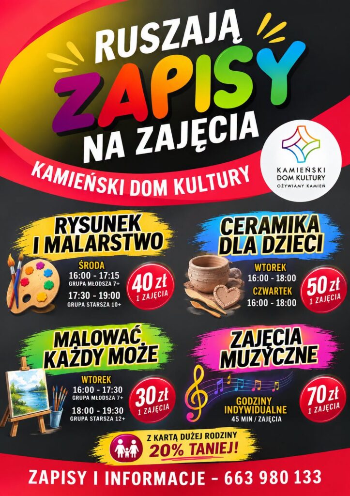 Ruszają zapisy na zajęcia w Kamieńskim Domu Kultury 1 764774584 2532139707212605 8820560457607783215 n