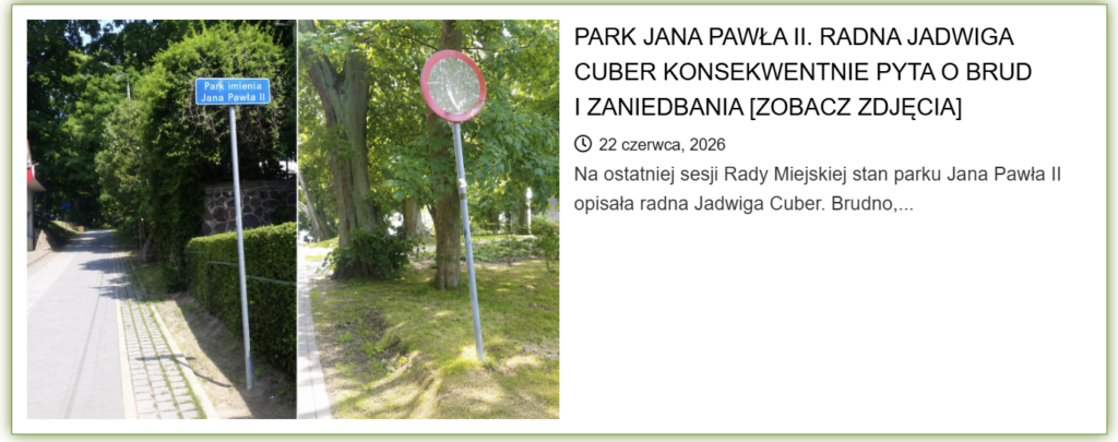 Park Jana Pawła II. To nie tylko problem z zaniedbaną zielenią. 1 Zrzut ekranu 2026 08 07 093514