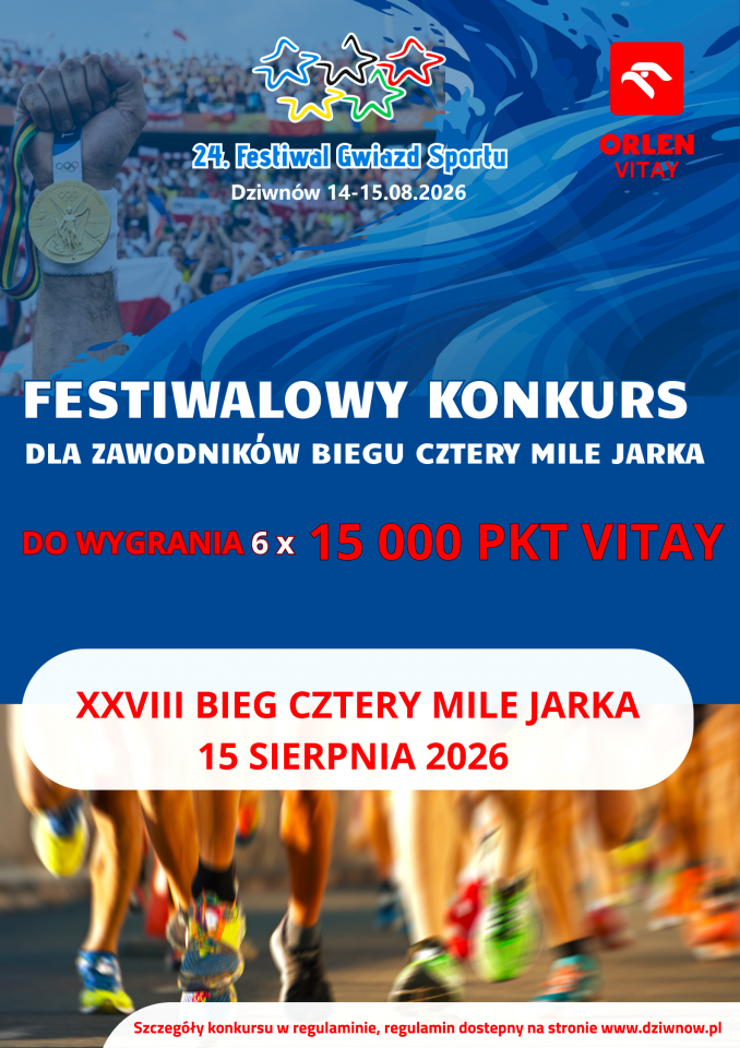 festiwalowy konkurs dla zawodnikow biegu cztery mile jarka