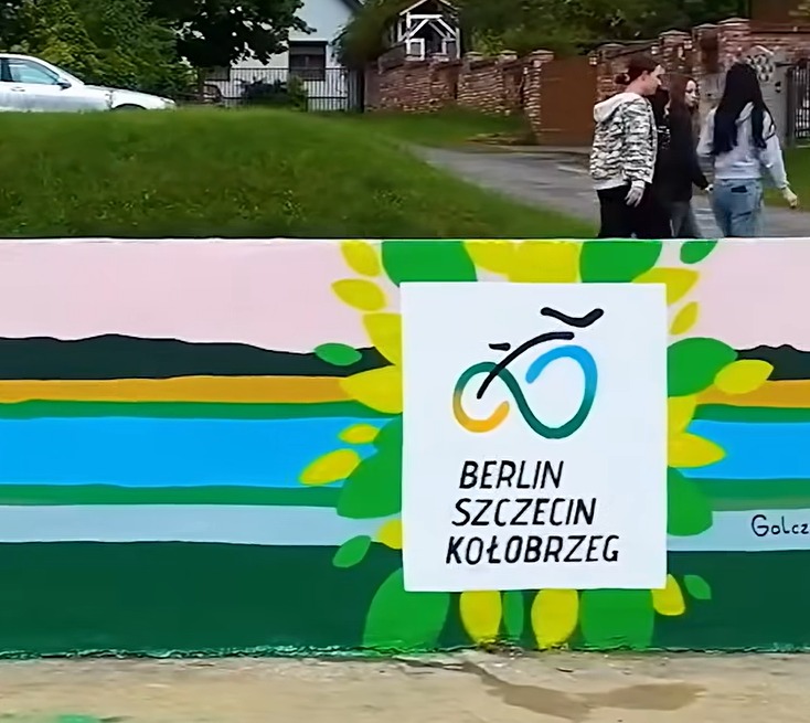 Nowy mural promujący trasę Berlin–Szczecin–Kołobrzeg