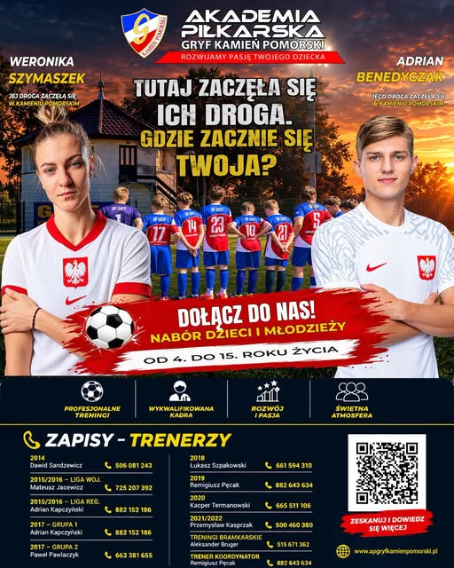 Akademia Piłkarska Gryf Kamień Pomorski prowadzi nabór uzupełniający 1 814800595 1482948407219398 7271436638769568069 n