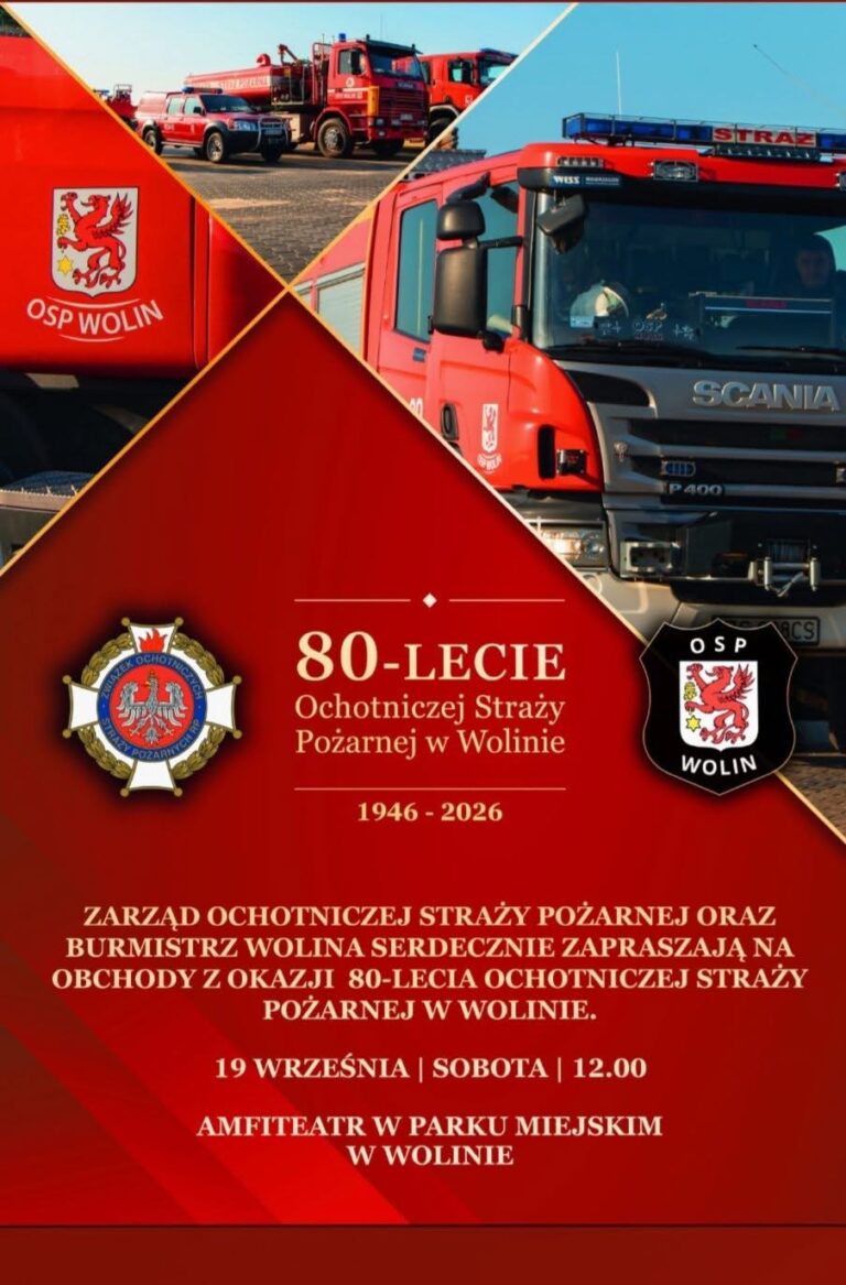 80 lat OSP Wolin. Miasto szykuje się do&nbsp;obchodów