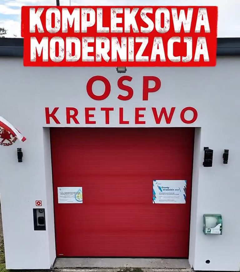 Remiza OSP Kretlewo po&nbsp;termomodernizacji. Inwestycja za&nbsp;ponad 80 tys. zł zakończona [zobacz nagranie]