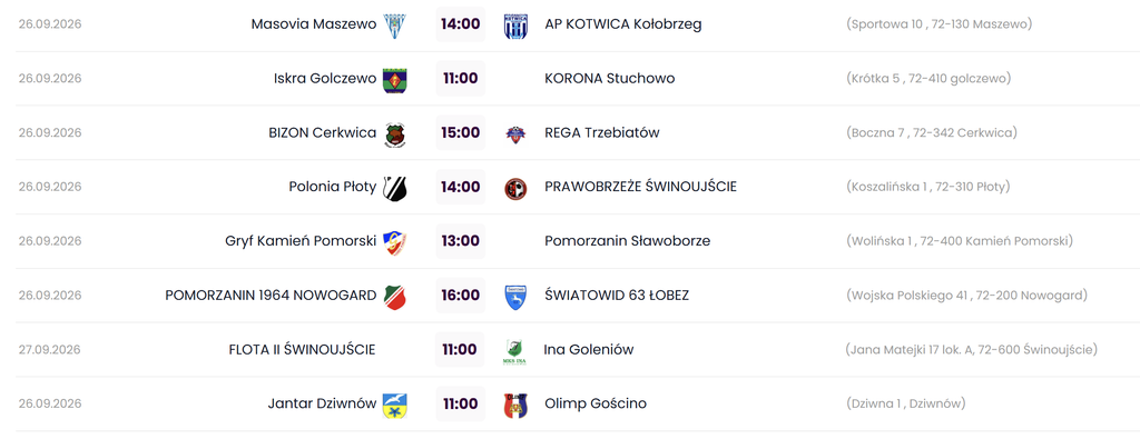 Piłkarski weekend przed nami! Derby w Golczewie i walka o kolejne punkty 1 Zrzut ekranu 2026 09 25 202926