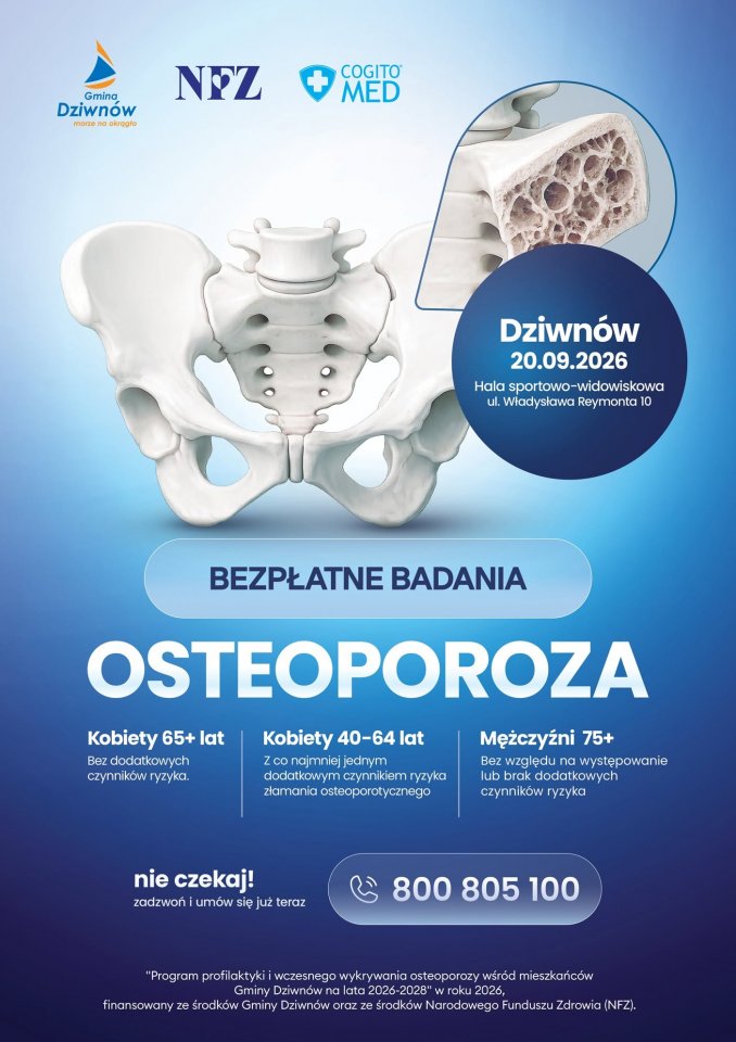 Bezpłatne badania profilaktyczne w Dziwnowie. Obowiązują wcześniejsze zapisy 1 osteoporoza