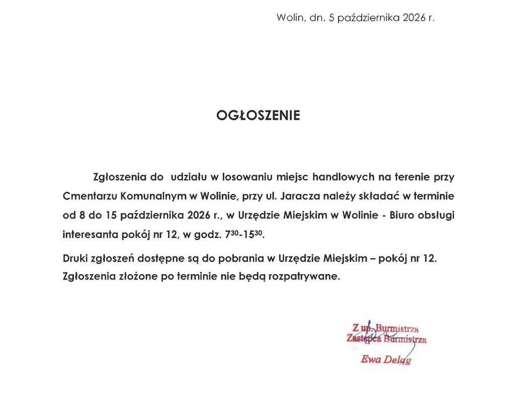 Tylko do 15 października zgłoszenia do losowania miejsc handlowych przy Cmentarzu w Wolinie 1 832589352 1124274176957949 3400065962016787512 n 1