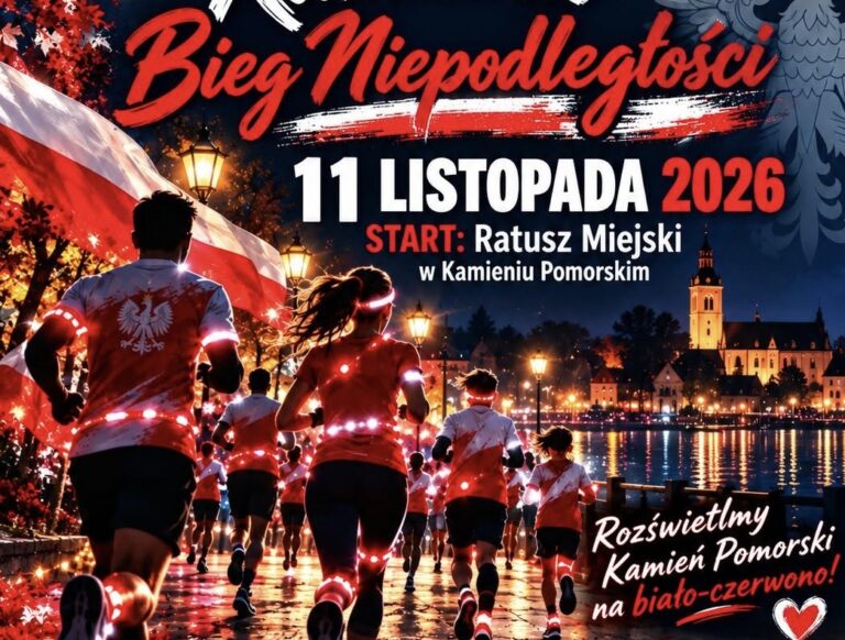 Kamieński Bieg Niepodległości 2026. Biało-czerwony wieczór w&nbsp;Kamieniu Pomorskim