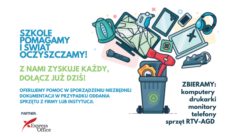Szkoła w Kołczewie rusza ze zbiórką elektrośmieci 1 WDZES plakat 2026
