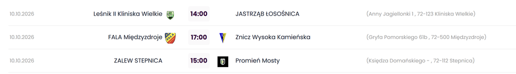 Piłkarski weekend w powiecie kamieńskim. Ważne mecze naszych drużyn 4 Zrzut ekranu 2026 10 09 091317